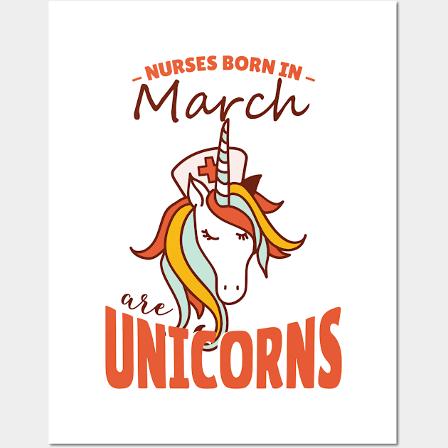 March Nurse Unicorn Wall Art by TomCage